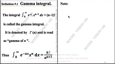 Gamma Integral - YouTube