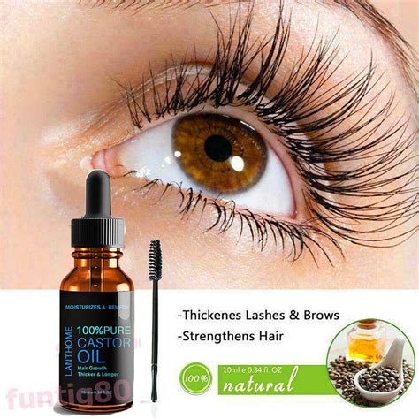 10ml Organic Castor Oil Lash Essence , Extra Strength, Serum for Eyelashes, Eyebrows, Hair ...