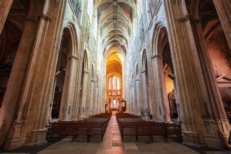 Premium Photo | Tours cathedral interior view france