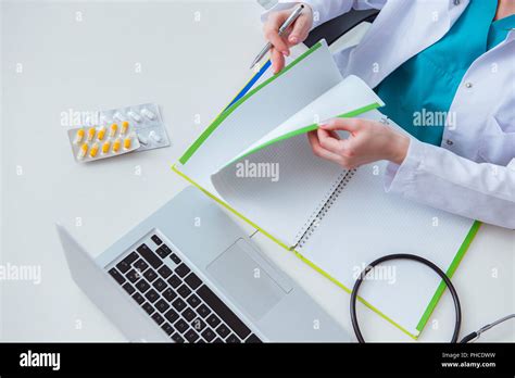 Hand writing medical prescription in computer Stock Photo - Alamy