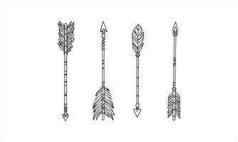 Native American Arrow Drawing Vector