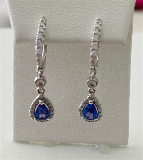 Tanzanite and Diamond Dangle Earrings