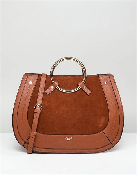 Dune Tote Bag in Tan with Round Metal Top Handle | Taschen, Accessoires