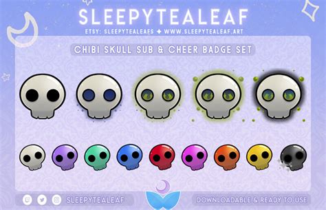 ArtStation - Skull Twitch Badge Set