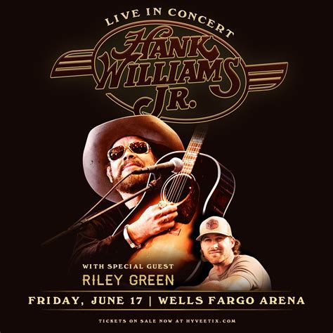 Hank Williams Jr. with special guest Riley Green at the Wells Fargo ...