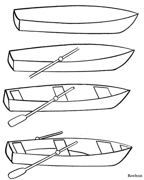 Row Boat Drawing at PaintingValley.com | Explore collection of Row Boat Drawing