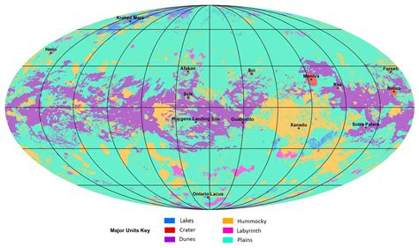 First Global Geologic Map of Titan (Saturn’s Largest Moon) Completed