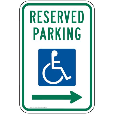 ADA Reserved Parking Sign PKE-20880 Parking Handicapped