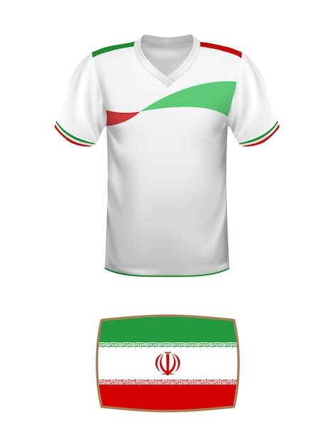 Premium Vector | Iran jersey football kit world football tournament ...