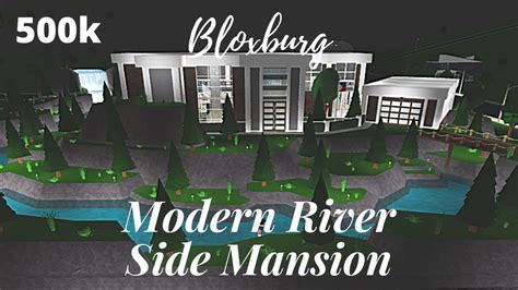 $500k Bloxburg Modern River Side Mansion Tour | Roblox - YouTube