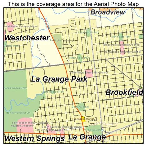 Aerial Photography Map of La Grange Park, IL Illinois