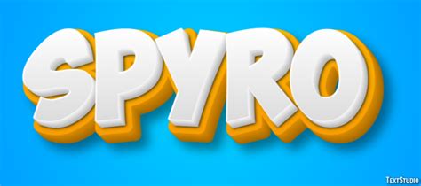 Spyro Text Effect and Logo Design Videogame