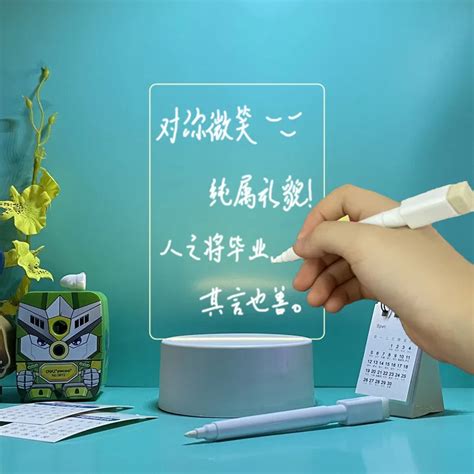 Note Board Led Desk Lamp USB Message Board Holiday Light With Pen Gift For Children Girlfriend ...