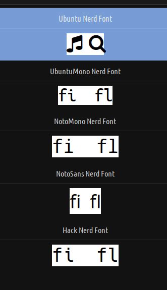 Ubuntu Nerd Font having issues with ligatures displaying fi and fl wrong again · Issue #1221 ...