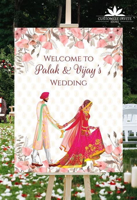 Phera welcome sign as indian wedding welcome signage board hindu ...