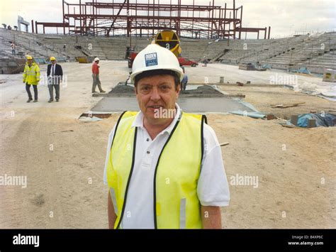 Former bassist of The Animals pop group Chas Chandler during the building of the Newcastle Arena ...