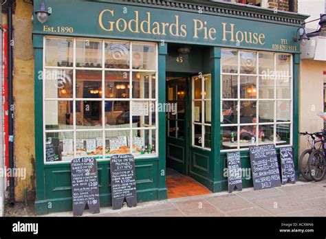 Menu boards outside Goddards Pie House Greenwich London England Stock ...