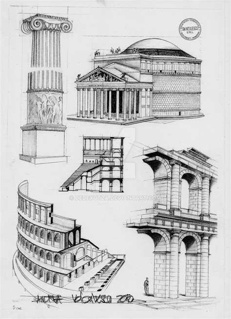 Roman Architecture by dedeyutza on @DeviantArt | Architecture history, Architecture sketchbook ...