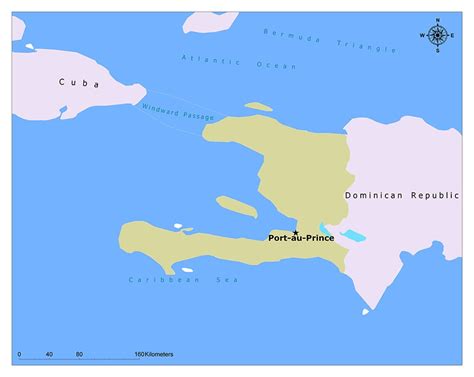 Haiti Political Map With Capital Port-au-Prince, With, 51% OFF