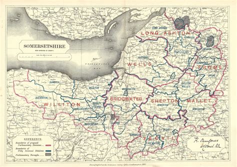 Somerset antique map Boundary Commission 1885 – Maps and Antique Prints