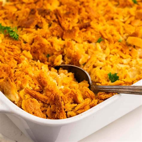 Ritz Cracker Chicken Casserole (Best Comfort Food) - Bowl Me Over