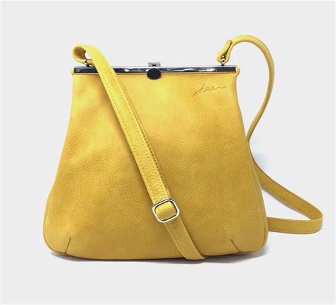 Leather Bag Leather Bag Yellow - Etsy