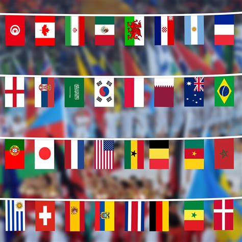 Buy Lixure 32 Countries String 12"x18" International Bunting Banners 46 ...