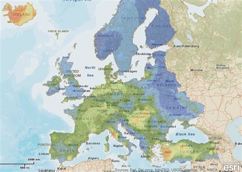 Geothermal Energy Map Europe