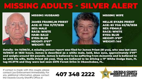 MISSING ADULTS - Silver Alert