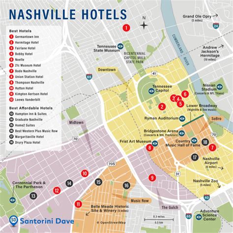 NASHVILLE HOTEL MAP - Best Areas, Neighborhoods, & Places to Stay