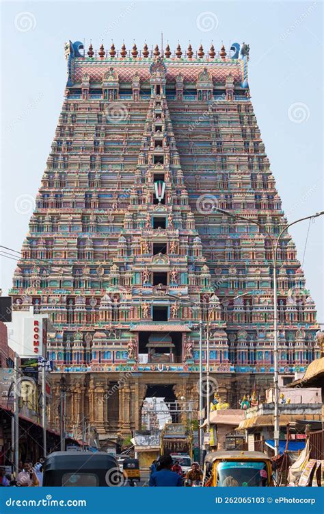 Main Entrance of Sri Ranganathaswamy Temple Southern Gopuram, Srirangam ...