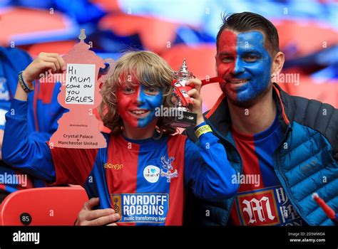 Crystal Palace fans in the stands Stock Photo - Alamy