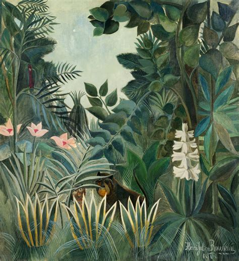 The Equatorial Jungle 1909 by Henri Rousseau Framed Print on Canvas - Historic Art Gallery