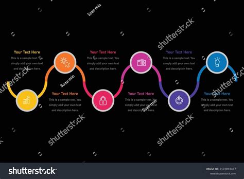 Circle Flowchart Scheme Infographics Chart Element Stock Vector ...