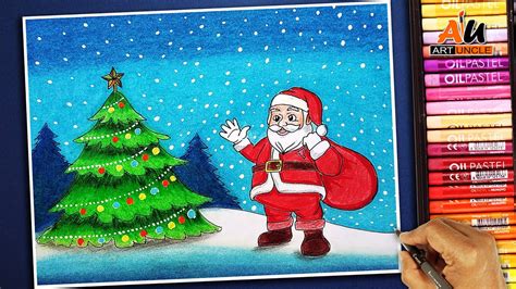 How To Draw Christmas Santa Claus Drawing Step By Step - Howto Techno