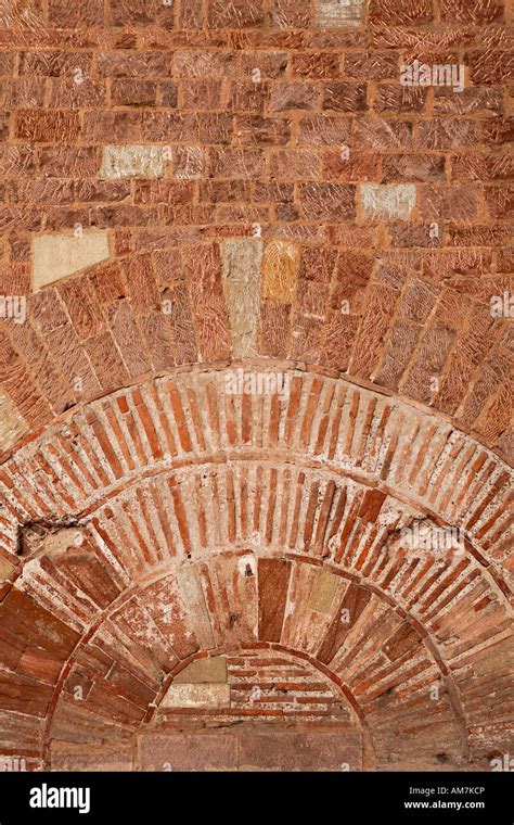 Roman wall with brick round arch, Basilica of Constantine the Great ...