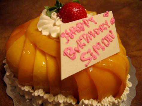 Happy Birthday Simon | A mango cake. | Simon Law | Flickr