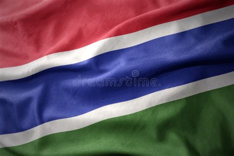 Waving Colorful Flag Of Gambia. Stock Image - Image of central, gambia: 94388573