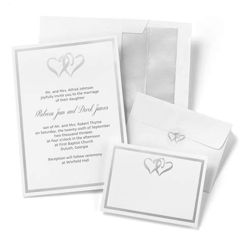 Double Hearts Wedding Invitation Kit - Wedding Invitations ...