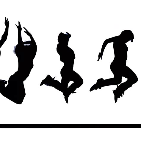 African American Dancer Silhouette Jumping · Creative Fabrica