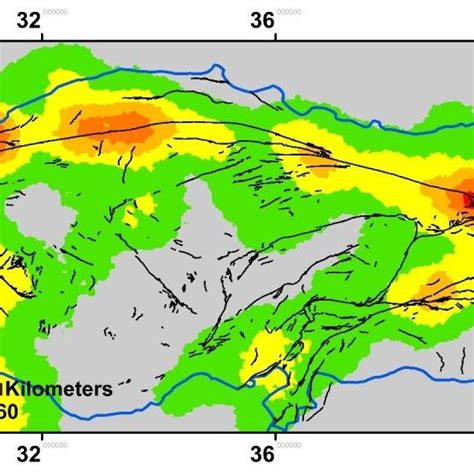 Regional shallow crustal seismicity zones with earthquake epicenters of... | Download Scientific ...