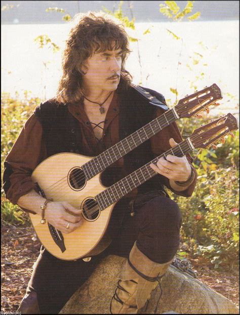 Ritchie Blackmore with double neck Fylde lute shaped guitar. Deep ...