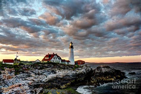 Portland Head Light Sunrise Photograph by Jean Hutchison - Fine Art America