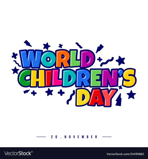 World children day Royalty Free Vector Image - VectorStock