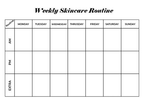 Timetable Template, Sunday Routine, Routine Planner, Skincare Routine, Skin Care, Stickers, Free ...