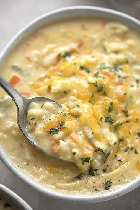 Cheesy Cauliflower Soup | Recipe | Easy soup recipes, Cheesy ...