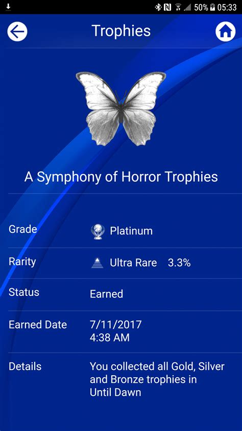 [Until Dawn] (PS4) - Platinum #35 : r/Trophies