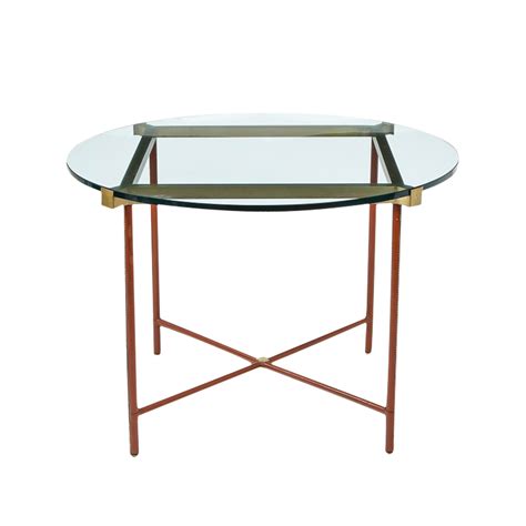 Jacques Adnet Vintage French Mid-Century Modern Leather Stitched Center Table Available For ...