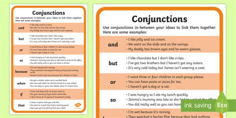 Conjunctions Examples Word Mat - KS1 (Teacher-Made)