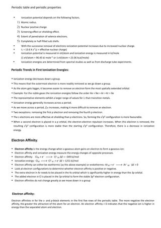 Periodic table - periodic properties | PDF